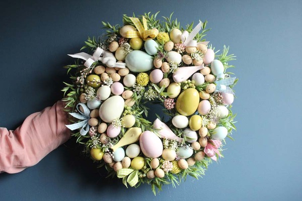 elegancki wianek na drzwi / stroik na stół Easter Decoration, śr.36cm