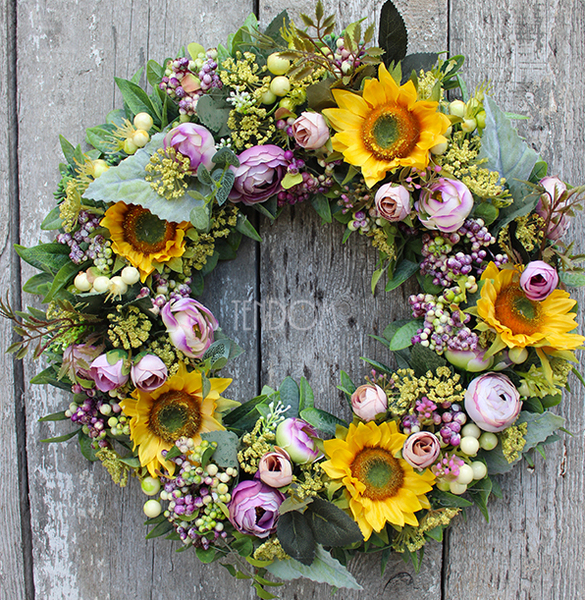 wianek na drzwi Sielanka, śr.40cm  