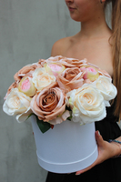 Pustynny Box, kompozycja kwiatowa / bukiet / flowerbox, wys.30cm