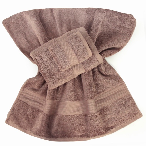 bawełniany ręcznik Carmen jasno brązowy, wym.50x100cm