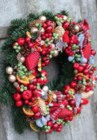 Urokliwa Wigilia, dekoracyjny wianek, śr.45cm