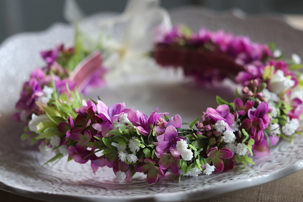 Tunemo, kwiatowy wianek na głowę, rozmiar uniwersalny