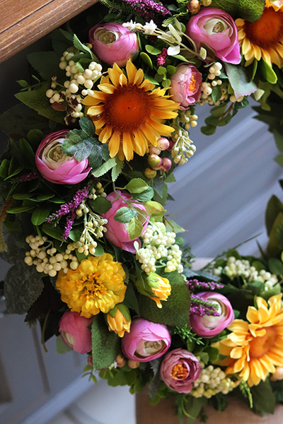 wianek na drzwi Sielanka, śr.40cm  