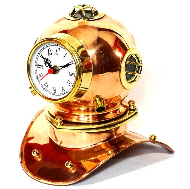 hełm nurka, stylowy zegar na prezent dla mężczyzny, Sea A, wym.20cm