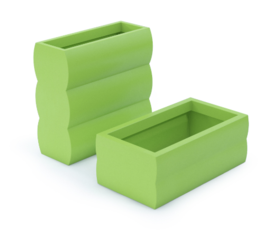 Nyx, nowoczesna limonkowa donica, wysoka, wys.70x70x25cm