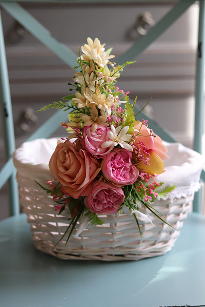 Trulla Creme 2, uroczy koszyczek wielkanocny, wys.32cm 