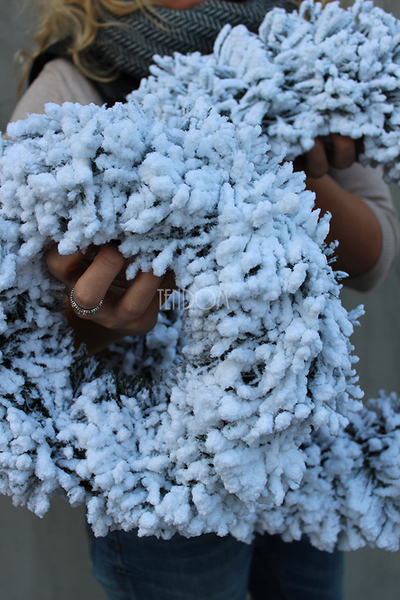 bożonarodzeniowy wianek / stroik Mroźny, śr.38 cm