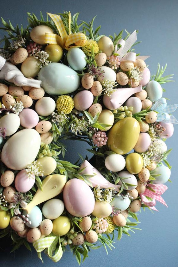 elegancki wianek na drzwi / stroik na stół Easter Decoration, śr.36cm
