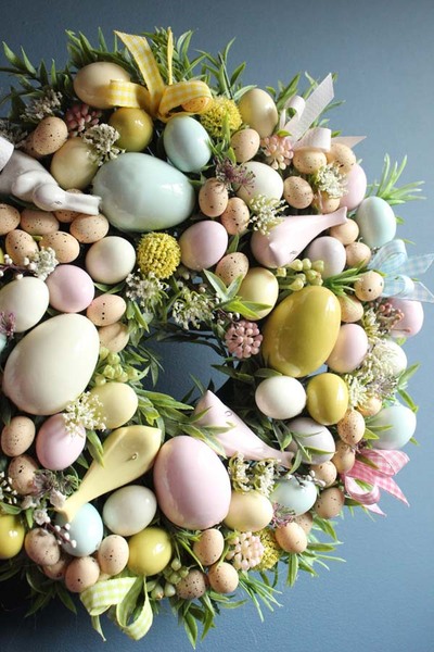 elegancki wianek na drzwi / stroik na stół Easter Decoration, śr.36cm