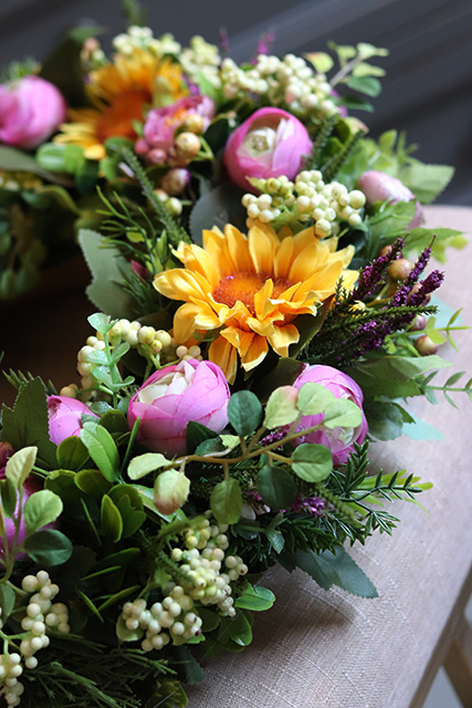 wianek na drzwi Sielanka, śr.40cm  