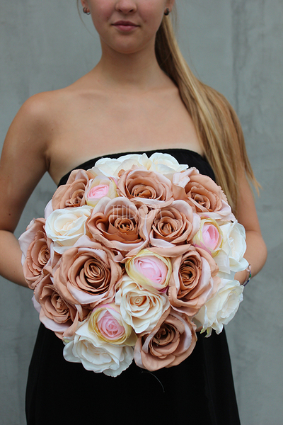 Pustynny Box, kompozycja kwiatowa / bukiet / flowerbox, wys.30cm