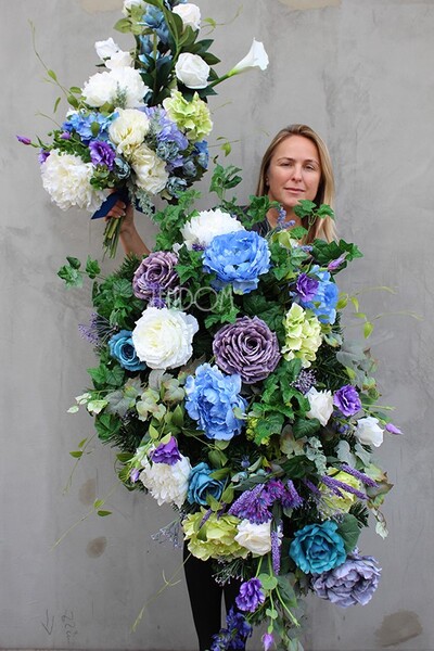 dekoracja / wiązanka Niebiańskie Anioły, wym.84cm