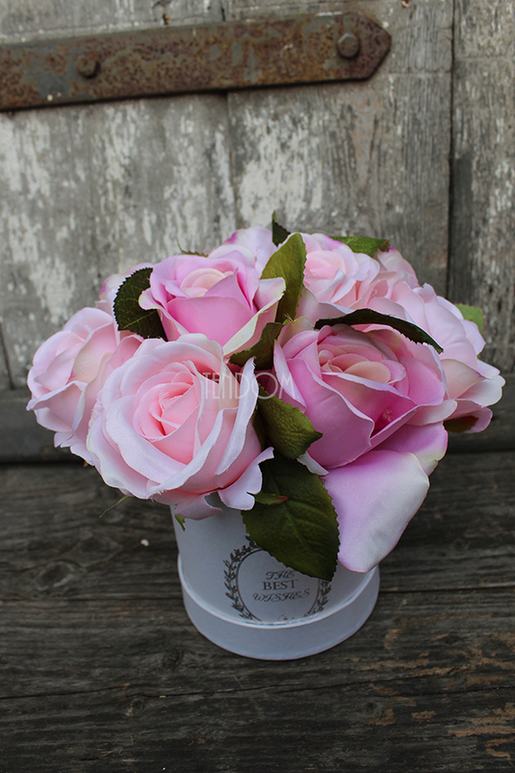 box / bukiet Flowerbox Lidia Jasnoróżowa wys.22cm