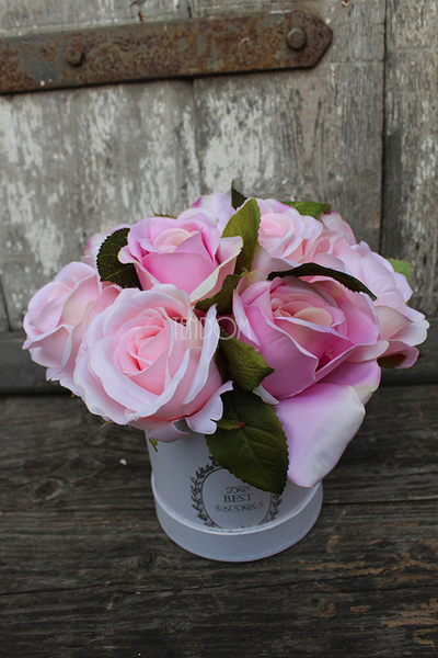 box / bukiet Flowerbox Lidia Jasnoróżowa wys.22cm