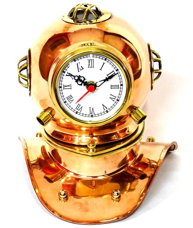 hełm nurka, stylowy zegar na prezent dla mężczyzny, Sea A, wym.20cm
