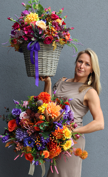 bogaty jesienny kosz Hefrano, wys.62cm  