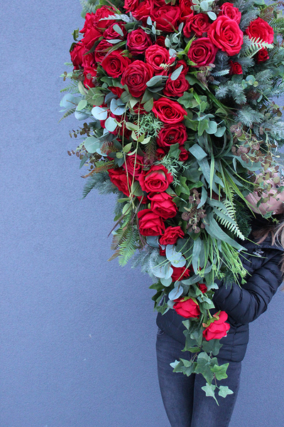 dekoracja nagrobna / wiązanka Mirra, dł.140cm 