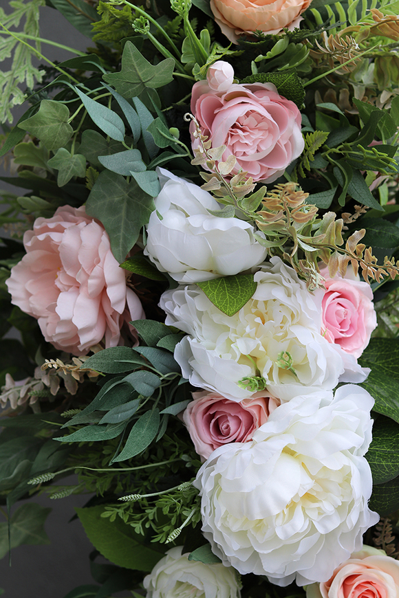 girlanda z wysokiej jakości białych i różowych kwiatów, Eligia Renoma, dł.100cm