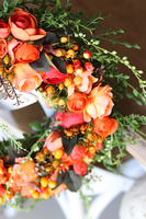 dekoracyjny wianek na drzwi, Orange Time, śr.35cm