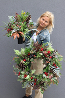 Leśne Runo, bukiet nagrobny, wys.53cm 
