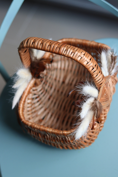 brązowy koszyczek wielkanocny, Natural Easter, wys.23cm