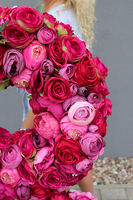 Brightenna Big, bardzo bogaty, fuksjowy wianek, śr.50cm 