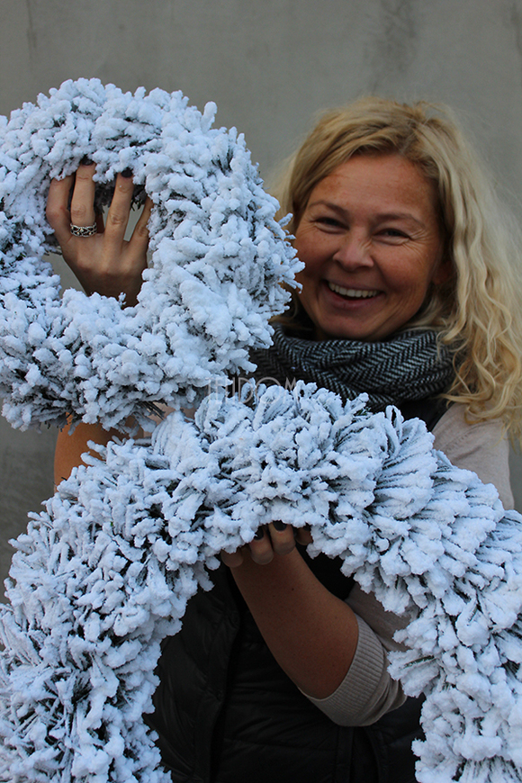 bożonarodzeniowy wianek / stroik Mroźny, śr.38 cm