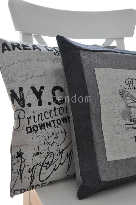 wełniana poszewka dekoracyjna N.Y.C.,wym.42x42cm
