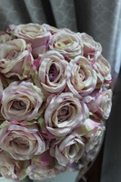 duży elegancki flowerbox / kompozycja kwiatowa / bukiet Rossaria, wys.38cm