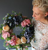 Caryca Katarzyna Kolory, efektowny wianek na drzwi, śr.43cm 