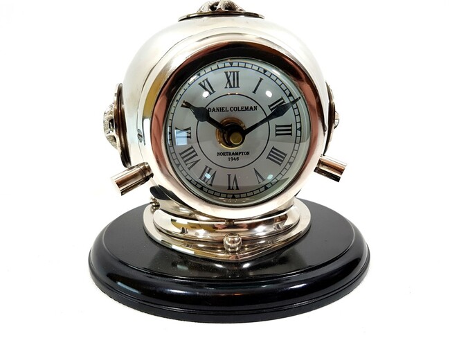 hełm nurka, stylowy zegar na prezent dla mężczyzny, Sea B, wym.20x20x17cm