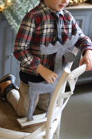 Filcowy Renifer, dekoracja świąteczna, wym.51x25x6.5cm 