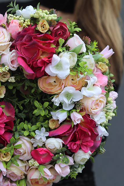 wiosenny wianek na drzwi / stroik na stół, Wienna, śr.32cm