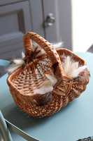 brązowy koszyczek wielkanocny, Natural Easter, wys.23cm