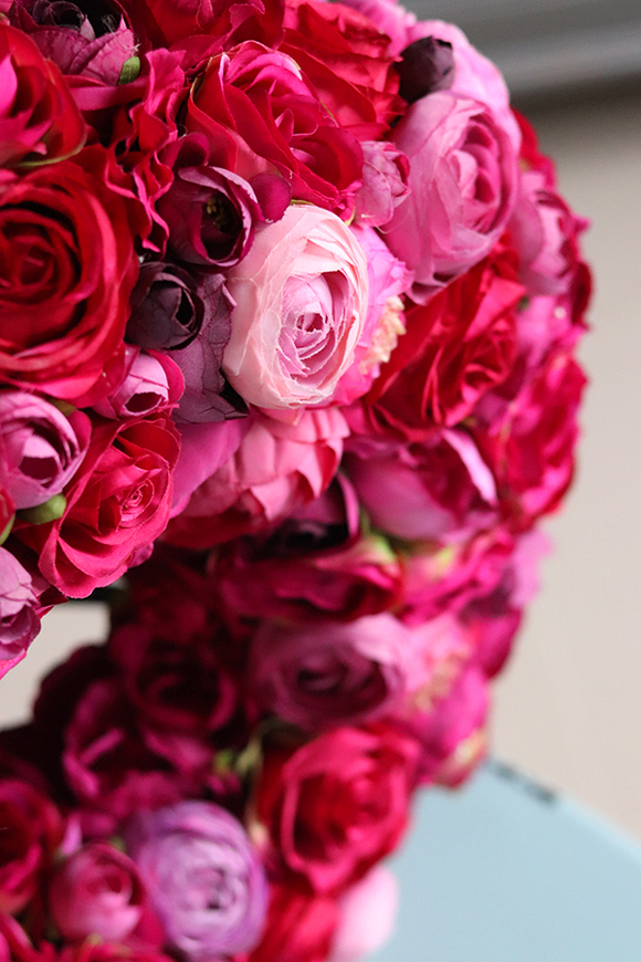 Brightenna Big, bardzo bogaty, fuksjowy wianek, śr.50cm 