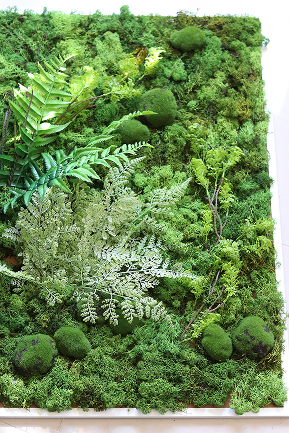 jednostronna zielona rama z mchem, Natura, wym. 80x80cm