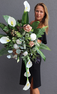 bardzo długa kompozycja nagrobna, Nerala Hemina, wym.40x110cm