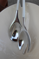 aluminiowe łyżki do sałat White, dł.36cm