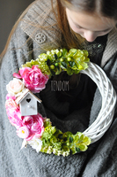 Bella Primavera duży wianek na drzwi, śr.33cm