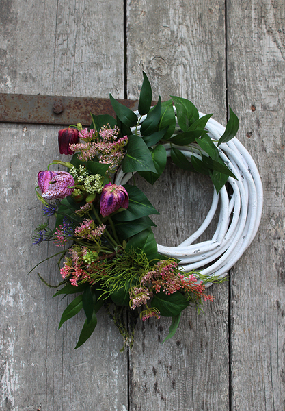 oryginalny wiosenny wianek na drzwi Mistra, śr.30cm