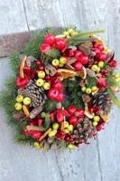 elegancki wianek na drzwi, Urocze Święta, śr.27cm