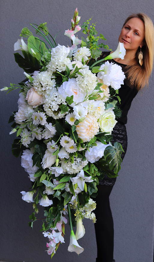 bardzo duża wiązanka nagrobna, Bizancjum XXL, dł.115cm 