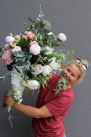 bukiet kwiatowy z wisterią Montello Rocco, wym. 58x65cm