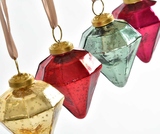 Bosco Kryształ, bombka różowy kryształ 7x9cm, kpl.6szt