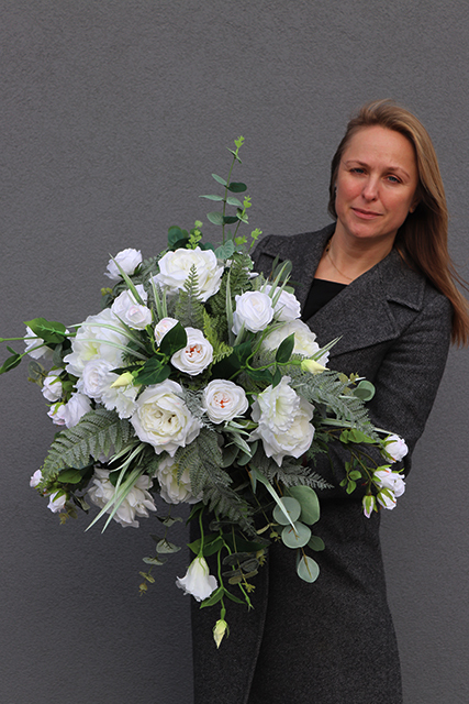 dekoracja Weselna Kompozycja na postument, wys.40cm