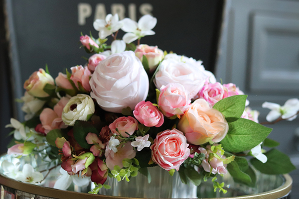 Revallo, wytworna kompozycja w cynowanym naczyniu, wys.25cm