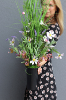 Różowa Łąka, kompozycja traw w plastikowym wkładzie do wazonu, wys.78cm