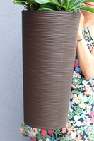 Fuksja Terrano, wysoki sztuczny storczyk w czekoladowej donicy, wys.135cm