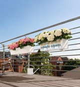 Balconera Cottage, elegancka donica z nawadnianiem, brązowa, dł.50cm