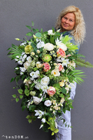 bogata wiązanka / kompozycja nagrobna, Pianolla Premium, dł.100cm